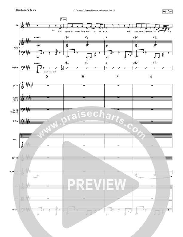 O Come O Come Emmanuel Conductor's Score (Matt Maher)