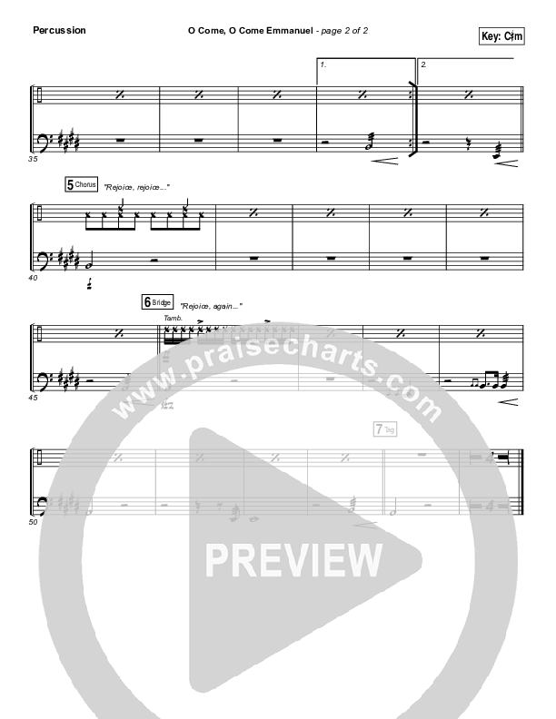 O Come O Come Emmanuel Percussion (Matt Maher)