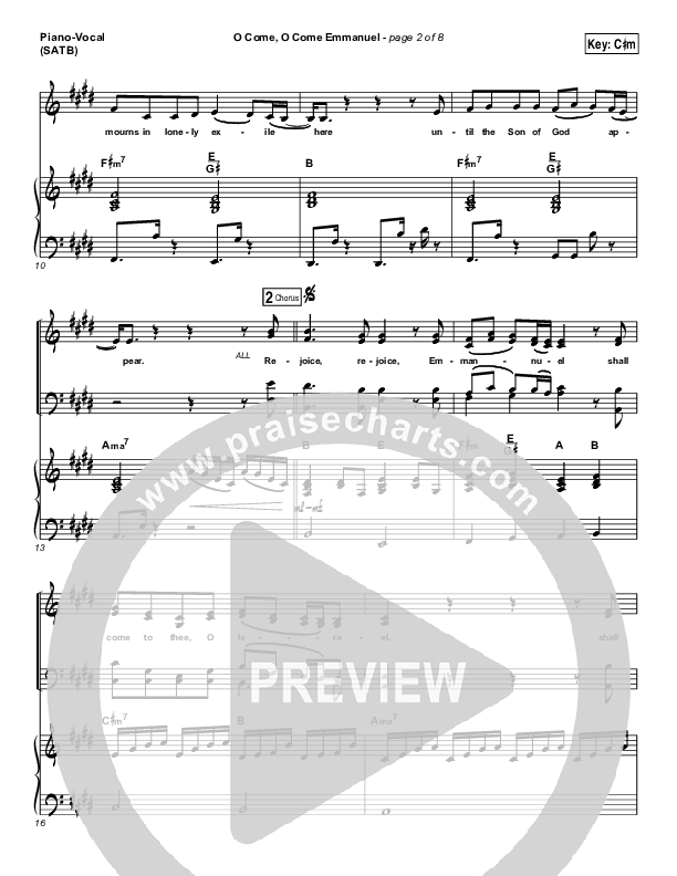 O Come O Come Emmanuel Piano/Vocal (SATB) (Matt Maher)