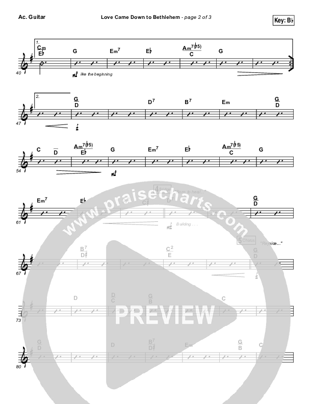 Love Came Down To Bethlehem Acoustic Guitar (Matt Maher)