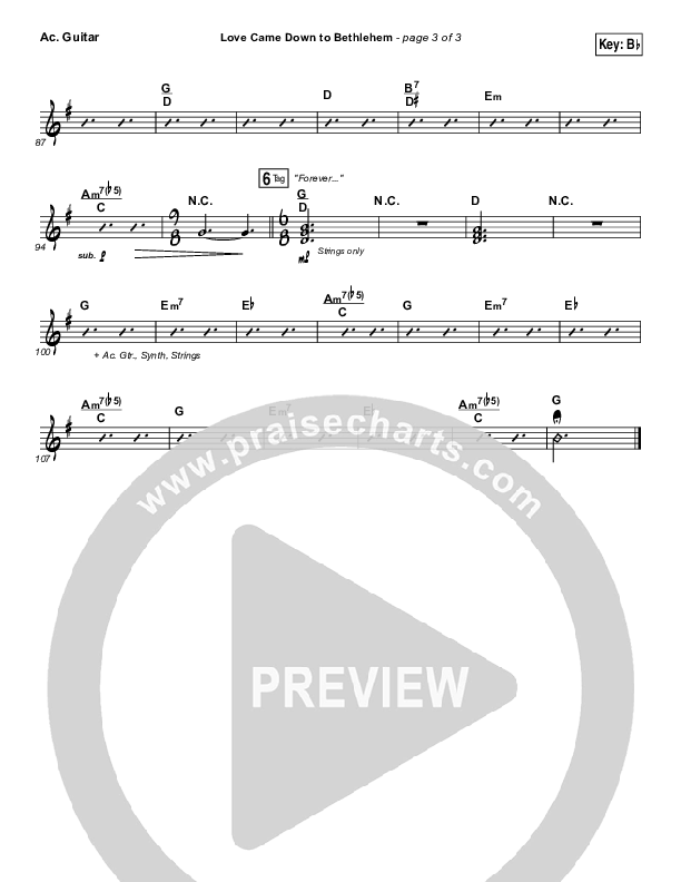 Love Came Down To Bethlehem Acoustic Guitar (Matt Maher)