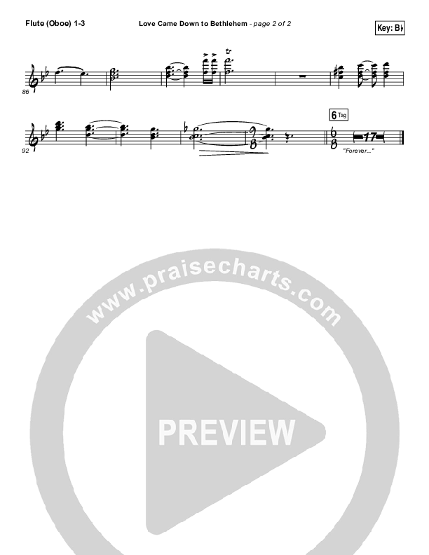 Love Came Down To Bethlehem Flute/Oboe 1/2/3 (Matt Maher)
