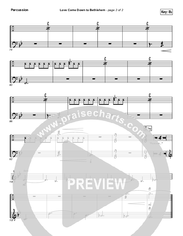 Love Came Down To Bethlehem Percussion (Matt Maher)