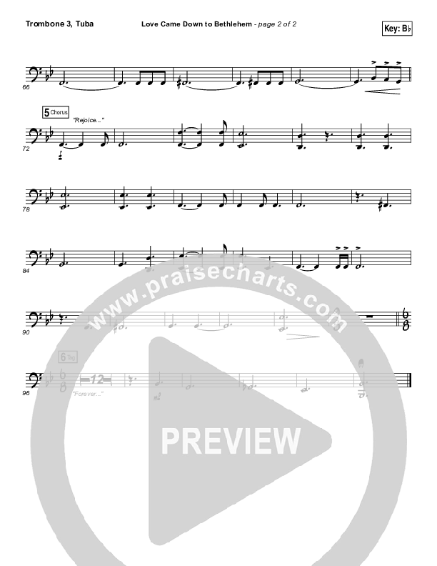 Love Came Down To Bethlehem Trombone 3/Tuba (Matt Maher)