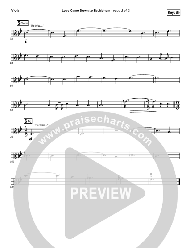 Love Came Down To Bethlehem Viola (Matt Maher)