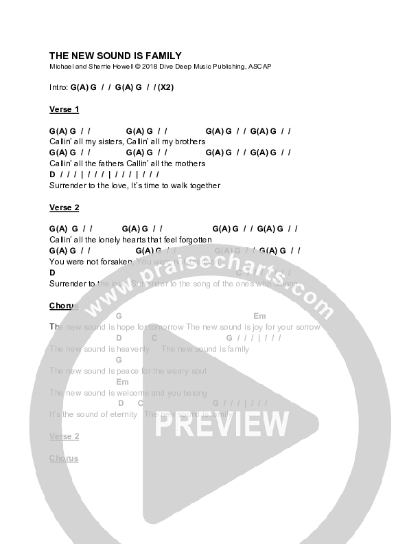 The New Sound Is Family Chords & Lyrics (The New Sound Is Family)