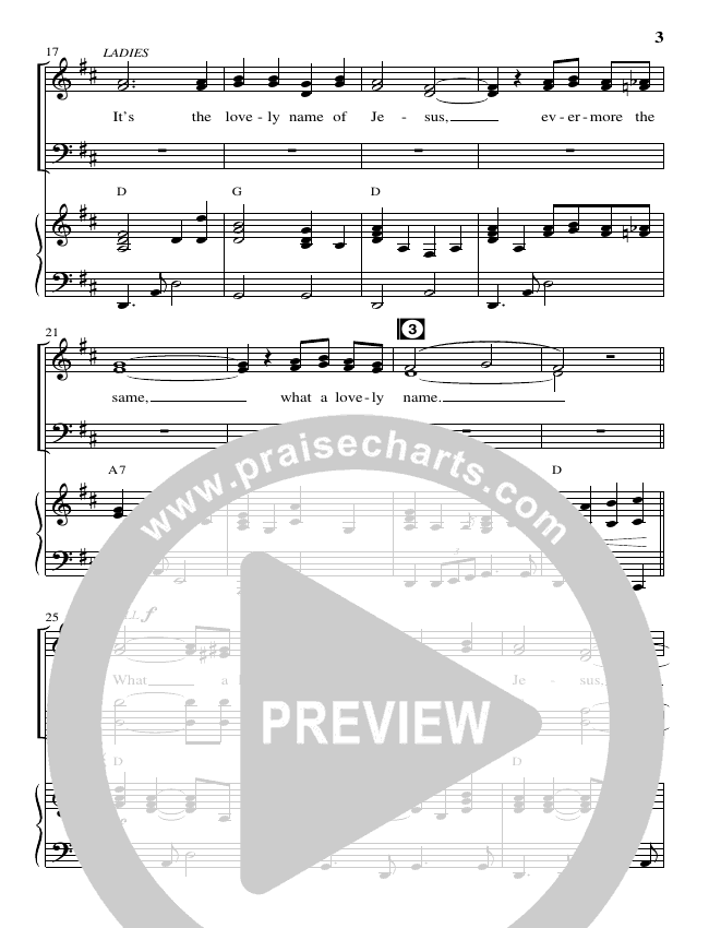 What A Lovely Name (Choral) Sheet Music PDF (Brentwood Benson Choral