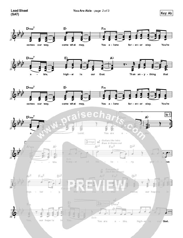 You Are Able Lead (SAT) (Christy Nockels)