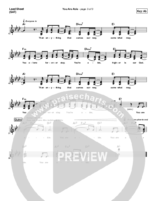 You Are Able Lead (SAT) (Christy Nockels)