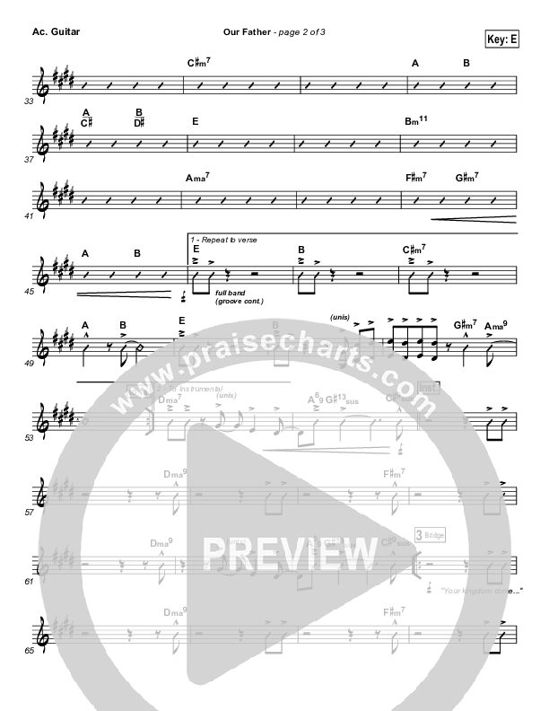 Our Father Acoustic Guitar (BJ Putnam)