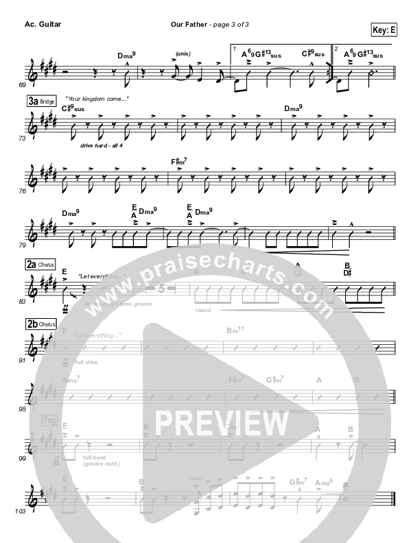 Our Father Acoustic Guitar (BJ Putnam)