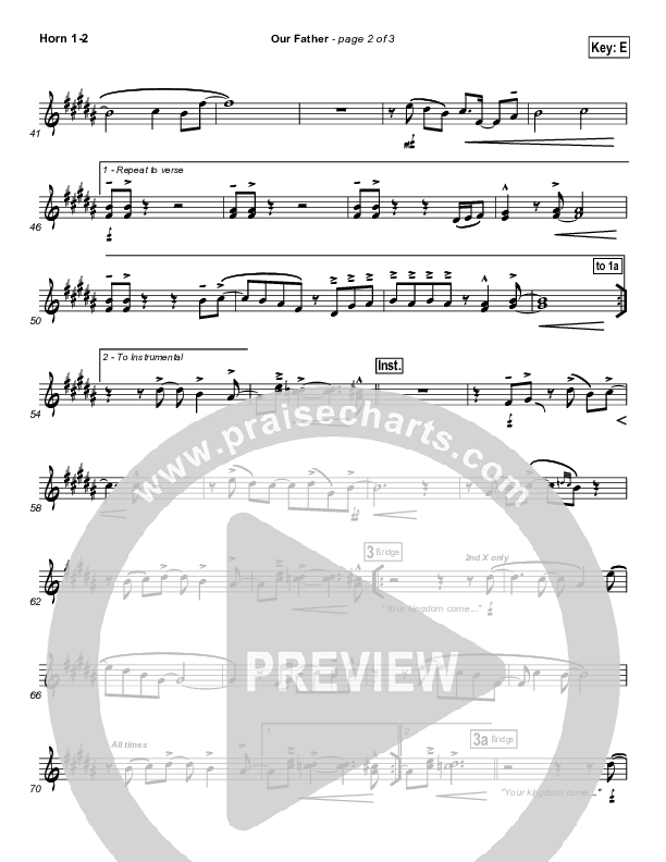 Our Father French Horn 1/2 (BJ Putnam)