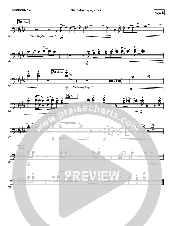 Our Father Trombone 1/2 (BJ Putnam)