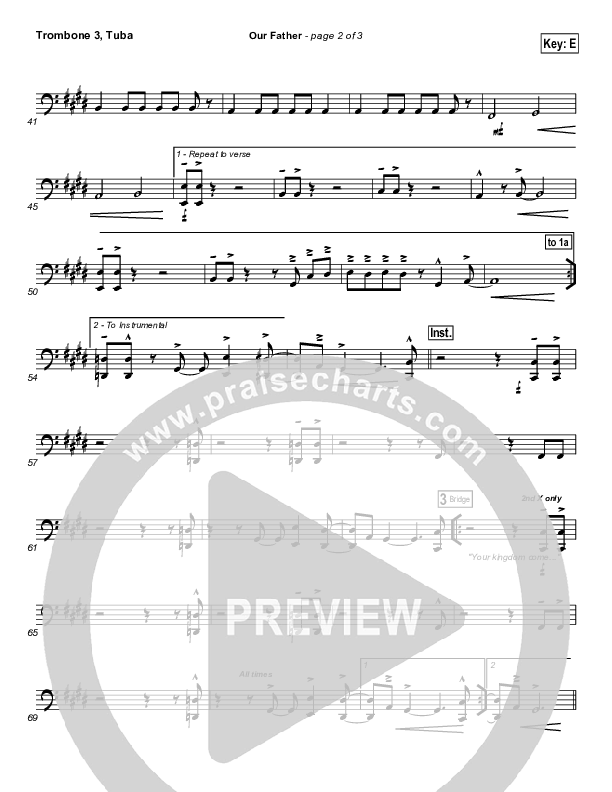 Our Father Trombone 3/Tuba (BJ Putnam)