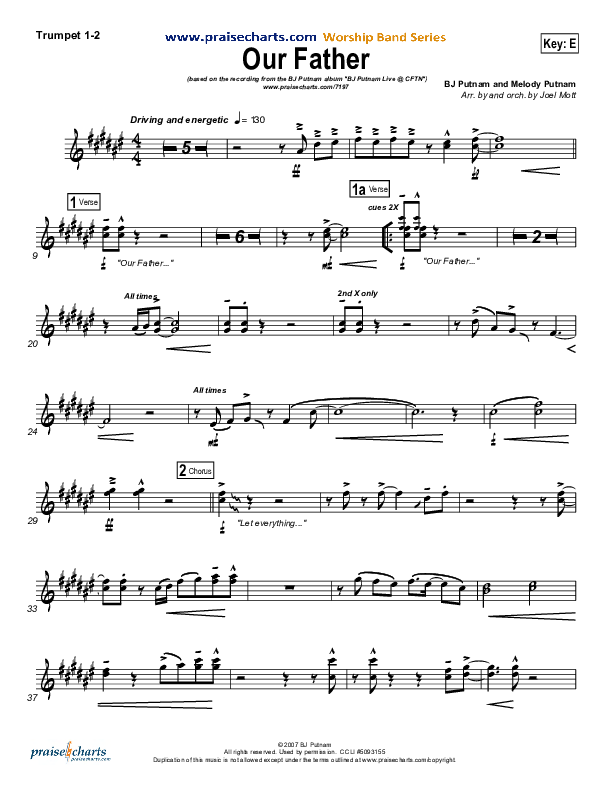 Our Father Trumpet 1,2 (BJ Putnam)