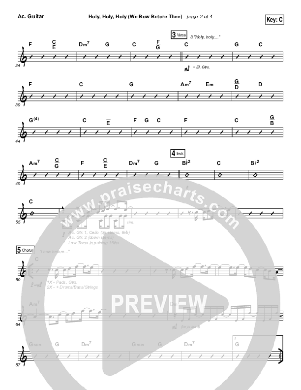 Holy Holy Holy (We Bow Before Thee) Acoustic Guitar (Shane & Shane / The Worship Initiative)