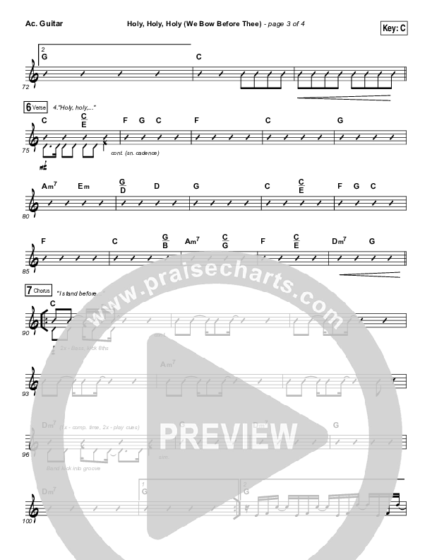 Holy Holy Holy (We Bow Before Thee) Acoustic Guitar (Shane & Shane / The Worship Initiative)