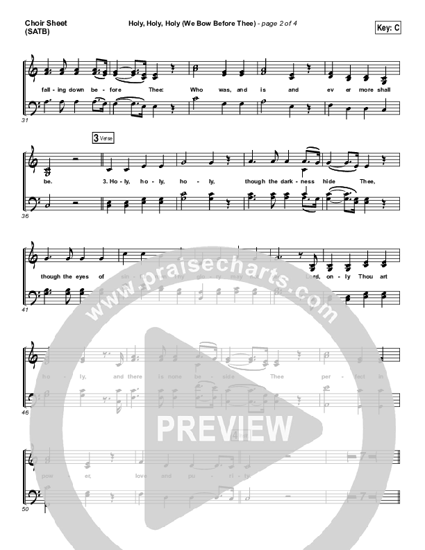 Holy Holy Holy (We Bow Before Thee) Choir Sheet (SATB) (Shane & Shane / The Worship Initiative)
