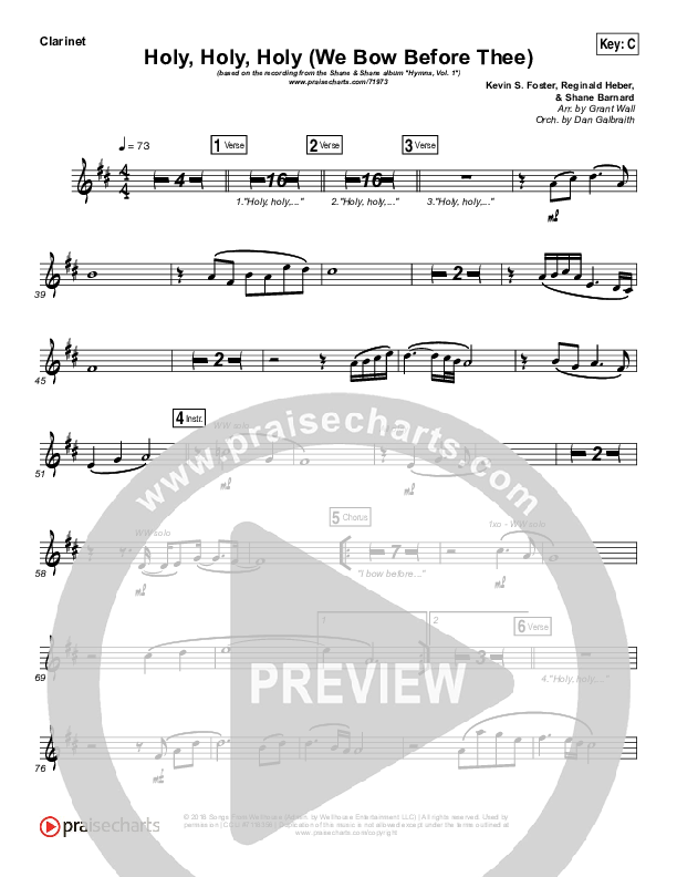 Holy Holy Holy (We Bow Before Thee) Wind Pack (Shane & Shane / The Worship Initiative)