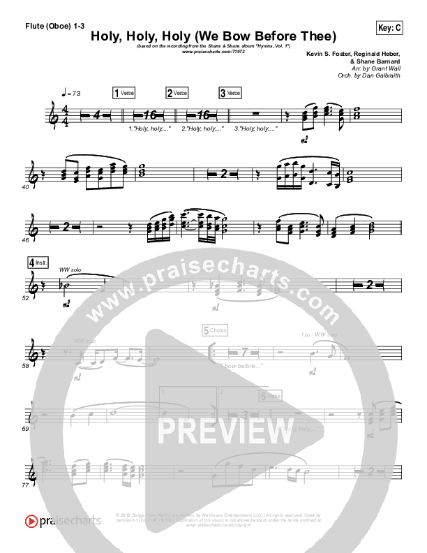 Holy Holy Holy (We Bow Before Thee) Wind Pack (Shane & Shane / The Worship Initiative)