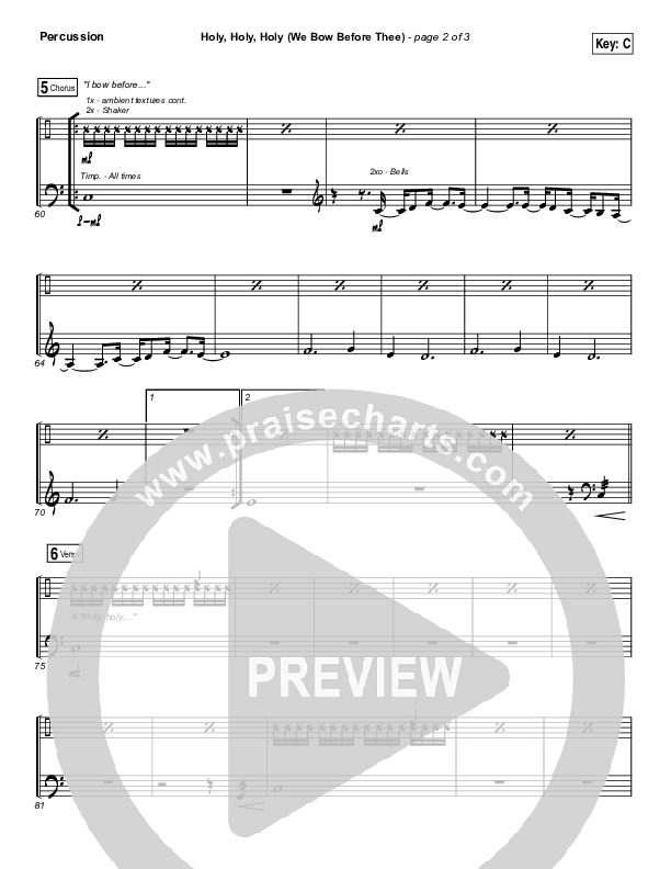 Holy Holy Holy (We Bow Before Thee) Percussion (Shane & Shane / The Worship Initiative)