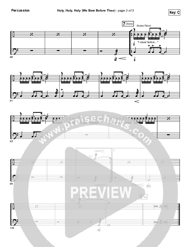 Holy Holy Holy (We Bow Before Thee) Percussion (Shane & Shane / The Worship Initiative)