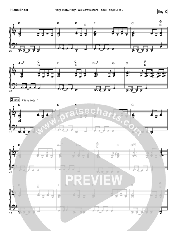 Holy Holy Holy (We Bow Before Thee) Piano Sheet (Shane & Shane / The Worship Initiative)