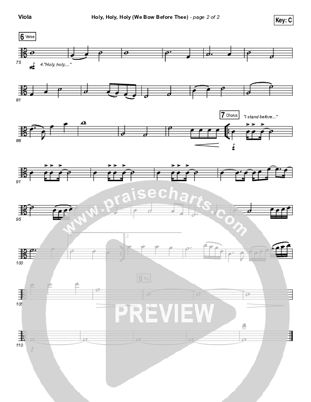 Holy Holy Holy (We Bow Before Thee) Viola (Shane & Shane / The Worship Initiative)