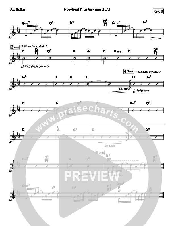 How Great Thou Art Acoustic Guitar (Shane & Shane / The Worship Initiative)