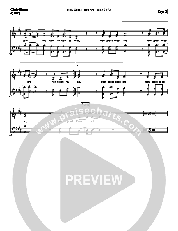 How Great Thou Art Choir Sheet (SATB) (Shane & Shane / The Worship Initiative)