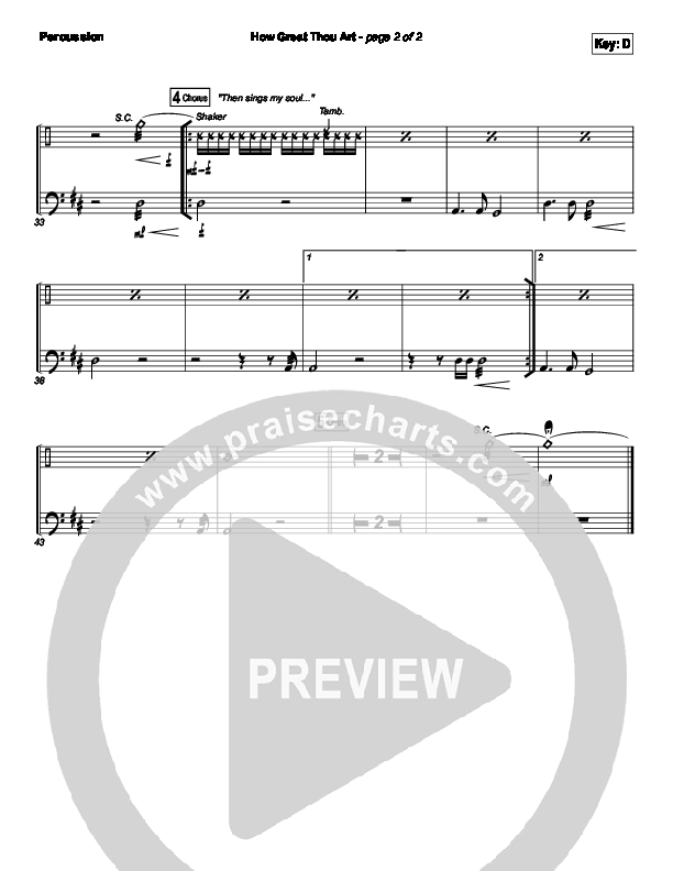 How Great Thou Art Percussion (Shane & Shane / The Worship Initiative)