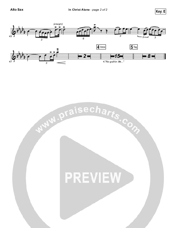 In Christ Alone Alto Sax (Shane & Shane / The Worship Initiative)