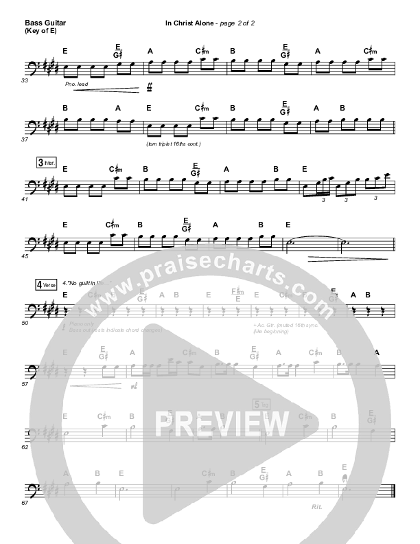 In Christ Alone Bass Guitar (Shane & Shane / The Worship Initiative)