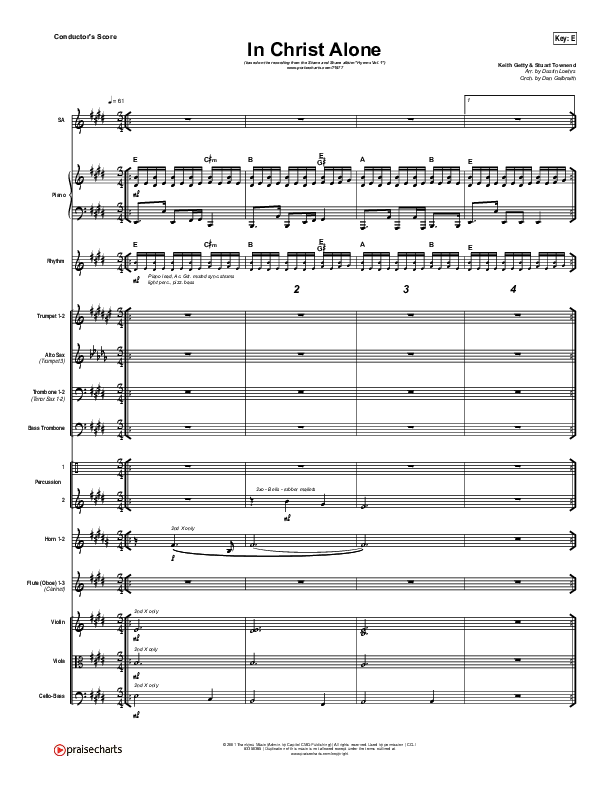 In Christ Alone Conductor's Score (Shane & Shane / The Worship Initiative)