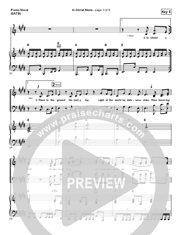 In Christ Alone Piano/Vocal (SATB) (Shane & Shane / The Worship Initiative)