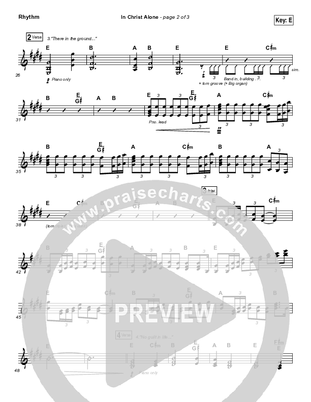 In Christ Alone Rhythm Chart (Shane & Shane / The Worship Initiative)