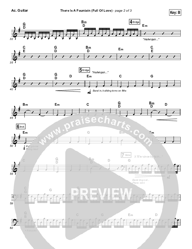 There Is A Fountain (Full Of Love) Acoustic Guitar (Shane & Shane / The Worship Initiative)