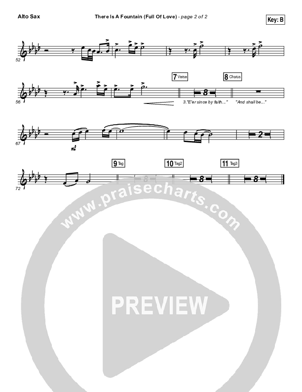 There Is A Fountain (Full Of Love) Alto Sax (Shane & Shane / The Worship Initiative)