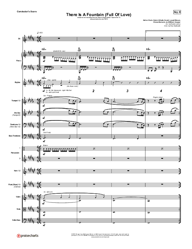 There Is A Fountain (Full Of Love) Conductor's Score (Shane & Shane / The Worship Initiative)
