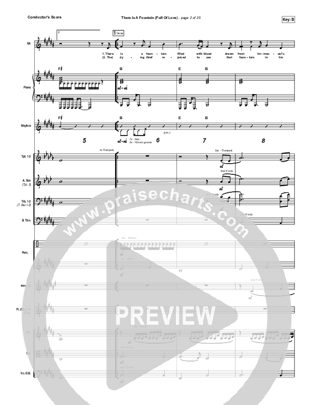 There Is A Fountain (Full Of Love) Conductor's Score (Shane & Shane / The Worship Initiative)