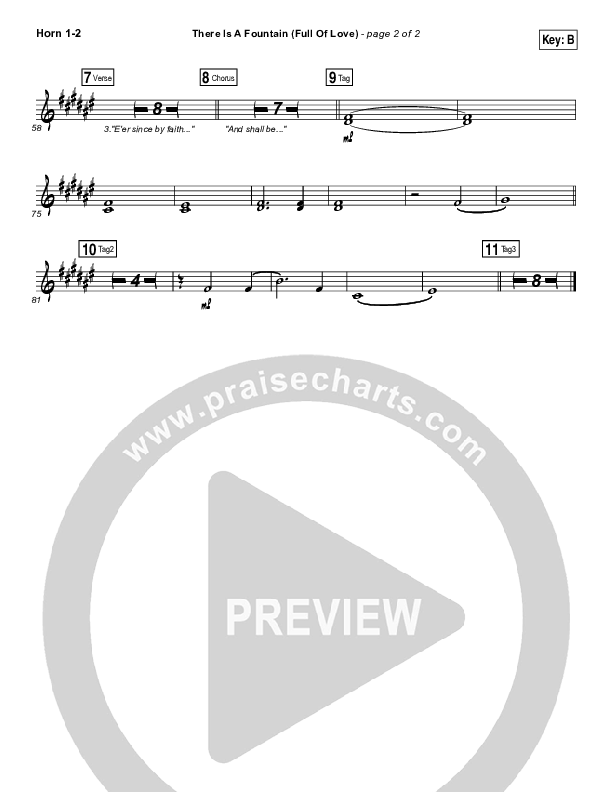 There Is A Fountain (Full Of Love) French Horn 1/2 (Shane & Shane / The Worship Initiative)