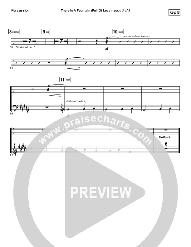 There Is A Fountain (Full Of Love) Percussion (Shane & Shane / The Worship Initiative)