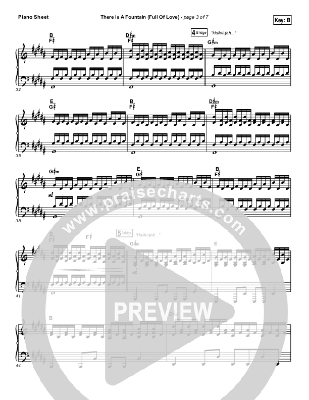 There Is A Fountain (Full Of Love) Piano Sheet (Shane & Shane / The Worship Initiative)