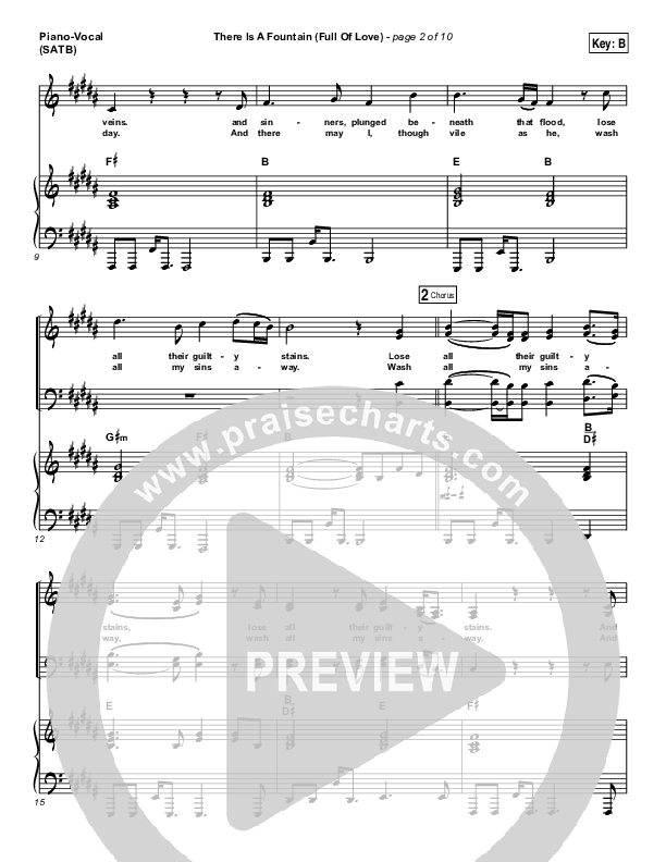 There Is A Fountain (Full Of Love) Piano/Vocal Pack (Shane & Shane / The Worship Initiative)