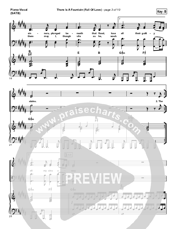 There Is A Fountain (Full Of Love) Piano/Vocal Pack (Shane & Shane / The Worship Initiative)