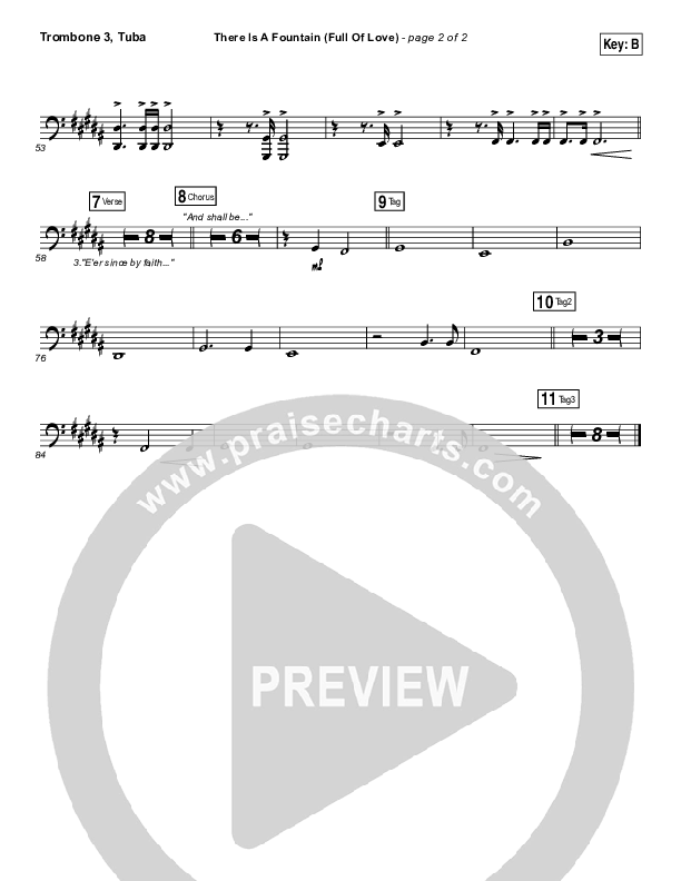There Is A Fountain (Full Of Love) Trombone 3/Tuba (Shane & Shane / The Worship Initiative)