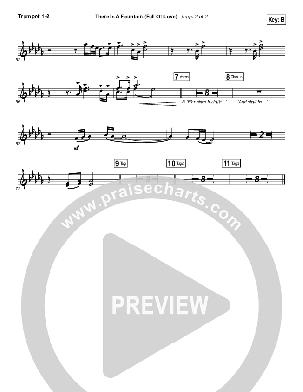 There Is A Fountain (Full Of Love) Trumpet 1,2 (Shane & Shane / The Worship Initiative)