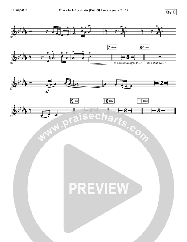 There Is A Fountain (Full Of Love) Trumpet 3 (Shane & Shane / The Worship Initiative)