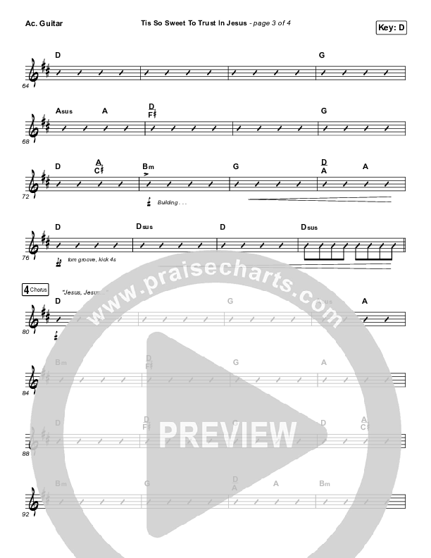 Tis So Sweet To Trust In Jesus Acoustic Guitar (Shane & Shane / The Worship Initiative)