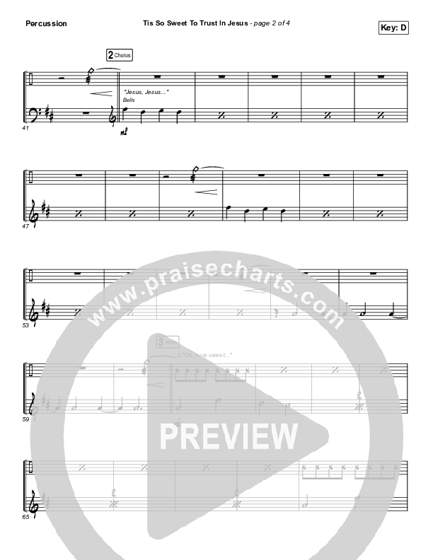 Tis So Sweet To Trust In Jesus Percussion (Shane & Shane / The Worship Initiative)